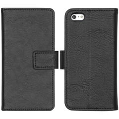 imoshion Étui de télephone portefeuille de luxe Apple iPhone SE (2016) / 5 / 5s - Noir