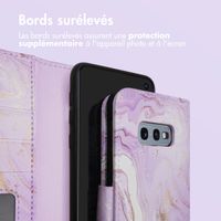 imoshion Étui de télephone portefeuille Design Samsung Galaxy S10e - Purple Marble