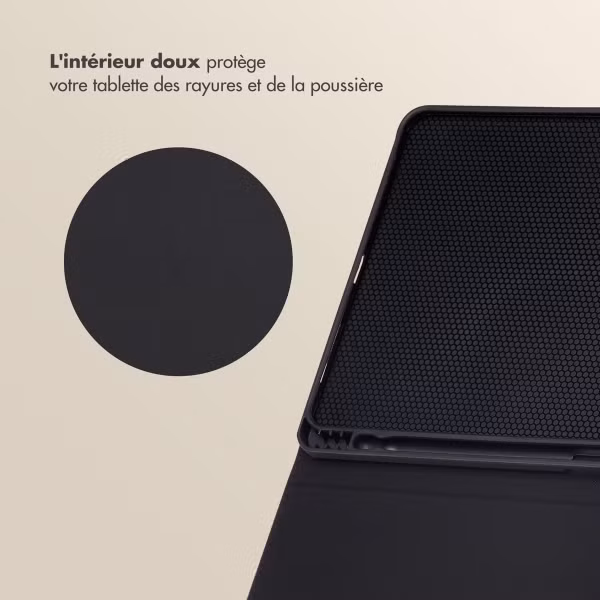 Selencia Coque tablette Sabi avec imprimé léopard Apple iPad Air 11 pouces (2025) M3 / (2024) M2 / Air 5 (2022) / Air 4 (2020) - Midnight Black