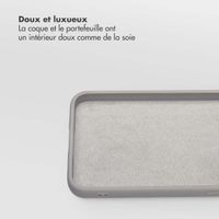 Selencia Étui portefeuille amovible Olyn avec MagSafe Samsung Galaxy S24 / S25 - Gris
