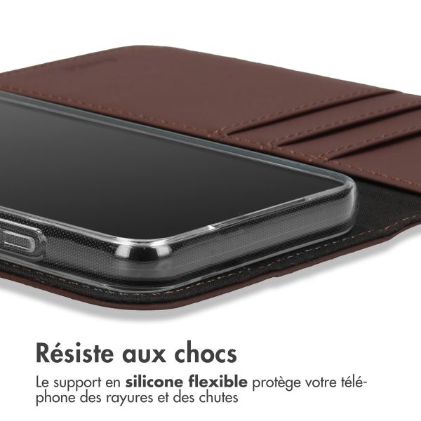 Accezz Étui de téléphone portefeuille Wallet Samsung Galaxy S23 Plus - Brun