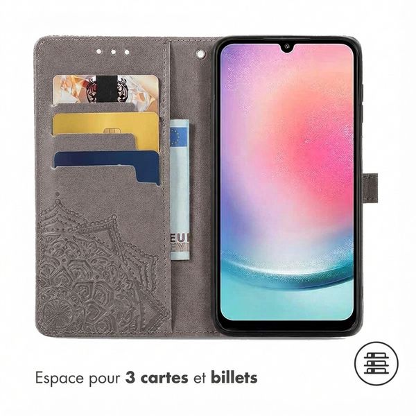 imoshion Etui de télephone Mandala Samsung Galaxy A25 (5G) - Gris