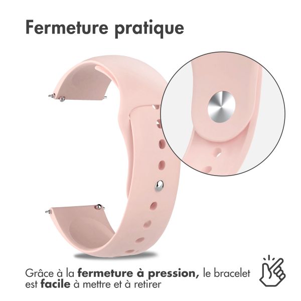 imoshion Bracelet Sport en silicone - Connexion universelle de 18 mm - Rose