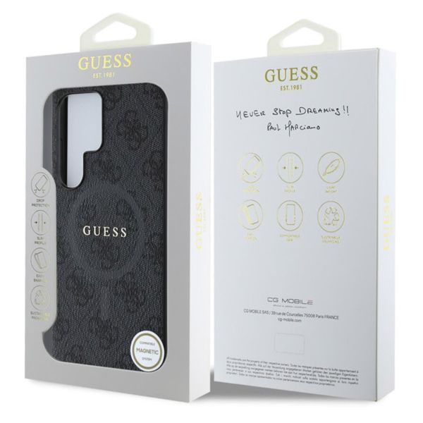Guess Coque MagSafe Classic avec logo 4G Samsung Galaxy S25 Ultra - Noir