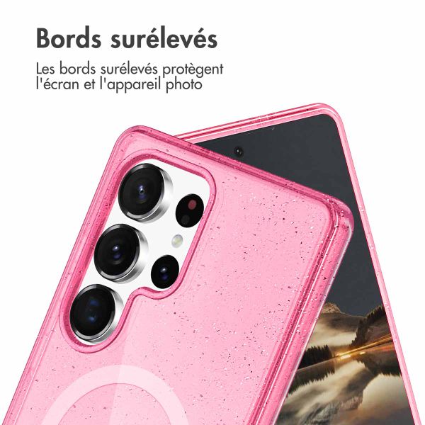 imoshion Coque Pailletée avec MagSafe Samsung Galaxy S25 Ultra - Paillettes Rose