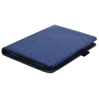 imoshion Étui de liseuse portefeuille en cuir végan Amazon Kindle Paperwhite 4 - Bleu foncé