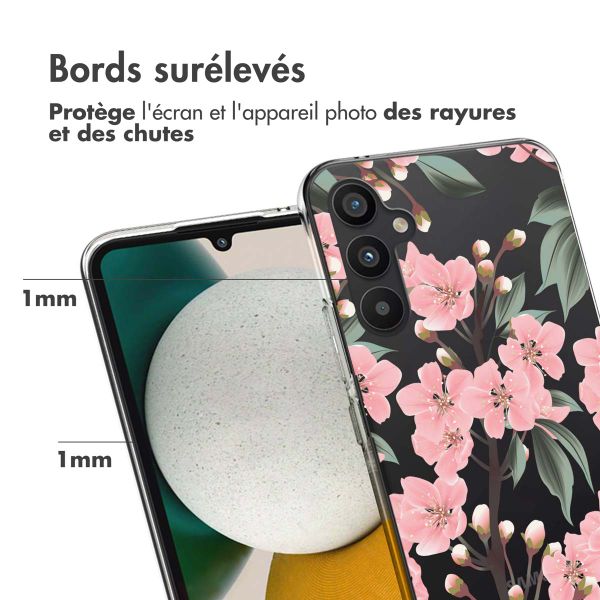 imoshion Coque Design Samsung Galaxy A34 (5G) - Fleur - Rose / Vert