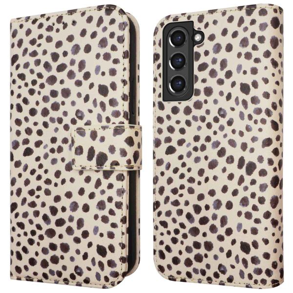 imoshion Étui de téléphone portefeuille Design Samsung Galaxy S21 FE - Black And White Dots