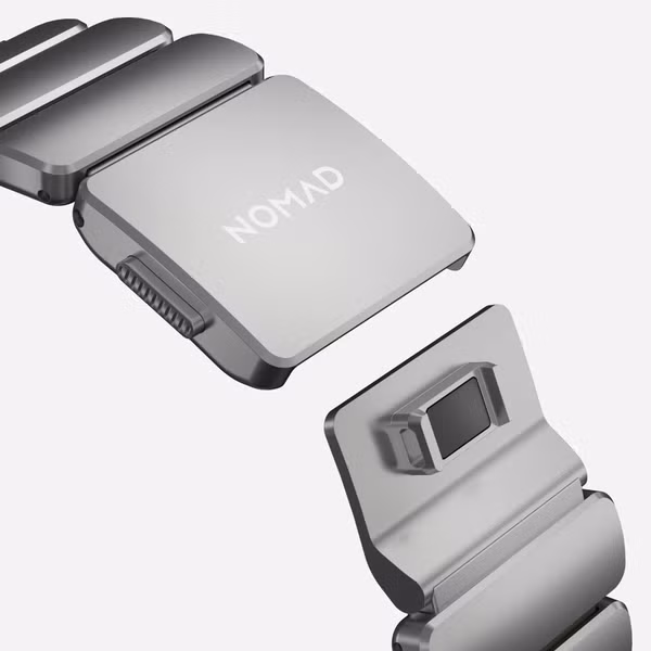 Nomad Bracelet Stratos Apple Watch | 44/45/46/49 mm - Forest Green / Natural Titanium