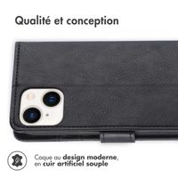 imoshion Étui de téléphone portefeuille Luxe iPhone 14 Plus - Noir