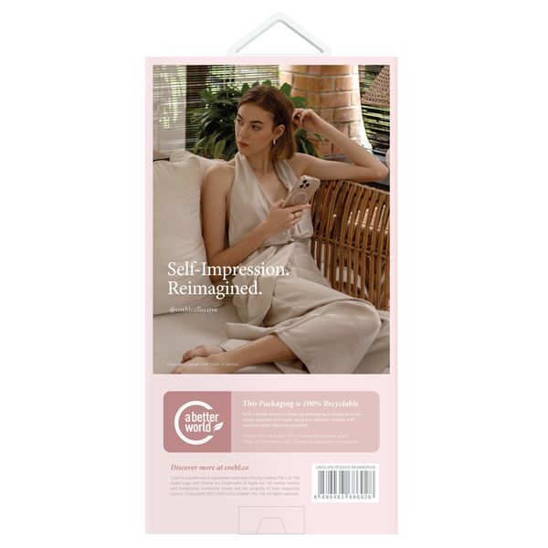 Coehl Coque Muse MagSafe avec cordon Apple iPhone 15 Pro - Dusty Nude