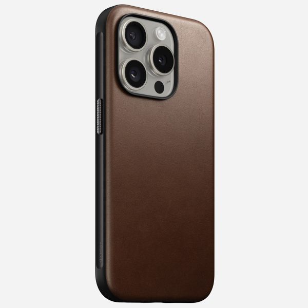 Nomad Coque Modern Leather avec MagSafe Apple iPhone 15 Pro - Marron