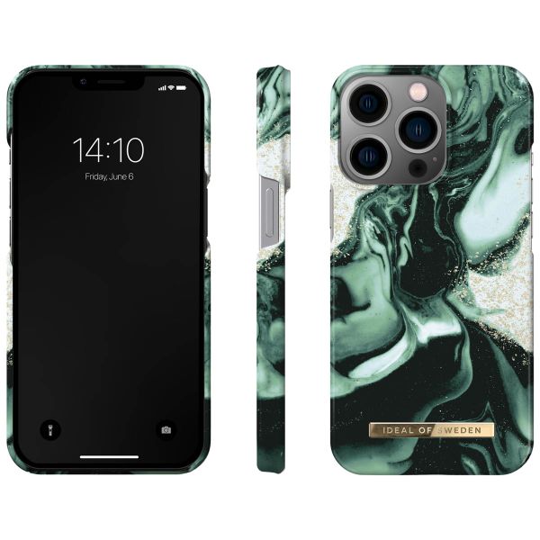 iDeal of Sweden Coque Fashion iPhone 13 Pro - Golden Olive Marble