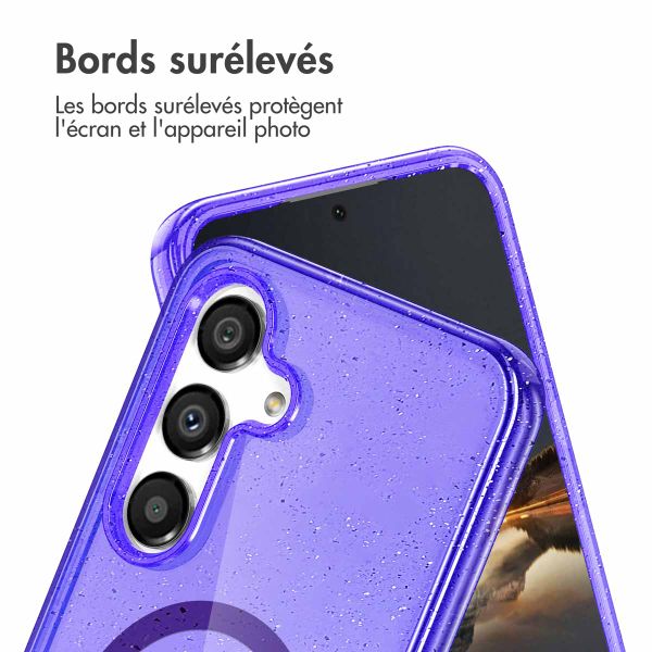 imoshion Coque Pailletée avec MagSafe Samsung Galaxy S25 - Paillettes Violet