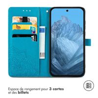 imoshion Etui de téléphone portefeuille Mandala Google Pixel 9 / 9 Pro - Turquoise