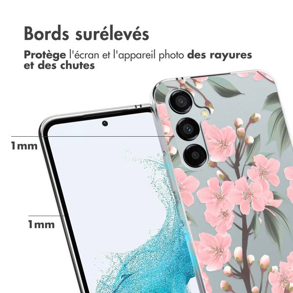 imoshion Coque Design Samsung Galaxy A54 (5G) - Fleur - Rose / Vert