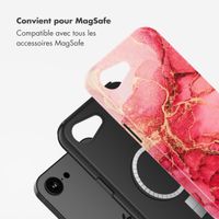 Selencia Coque arrière Vivid avec MagSafe Apple iPhone 16e - Rosy Marble