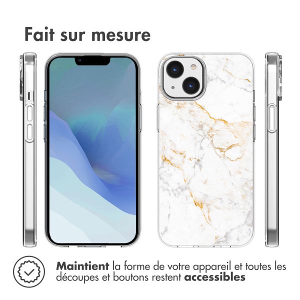 imoshion Coque Design iPhone 14 - White Marble