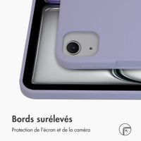 Accezz Coque Liquid Silicone avec porte-stylet Apple iPad Air 13 pouces (2025) M3 / (2024) M2 - Lila