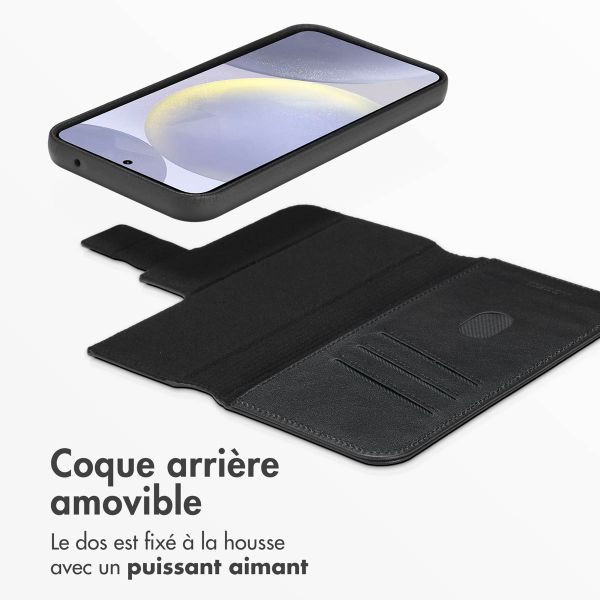 Accezz Étui de télephone portefeuille en cuir 2-en-1 avec MagSafe Samsung Galaxy S24 Plus - Onyx Black