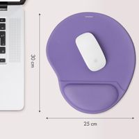 imoshion Tapis de souris ergonomique - Tapis de souris avec repose-poignet - 30 x 25 cm - Lilas