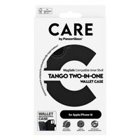 CARE by PanzerGlass Étui de télephone portefeuille Tango 2 en 1 avec MagSafe Apple iPhone 16 - Noir