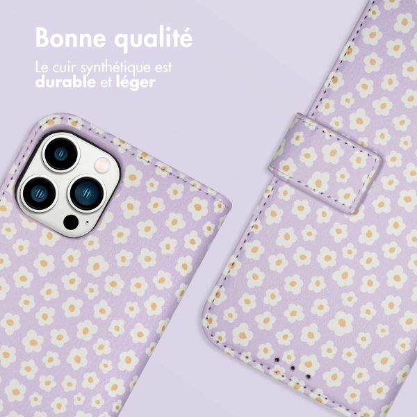 imoshion Étui de télephone portefeuille Design Apple iPhone 12 (Pro) - White Daisy