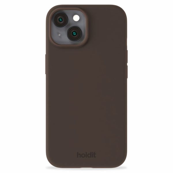 Holdit Coque Silicone iPhone 14 / 13 - Chocolate