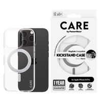 CARE by PanzerGlass Coque Kickstand MagSafe iPhone 16 Pro - Argent