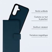imoshion Étui portefeuille luxe 2-en-1 amovible Samsung Galaxy S25 - Bleu