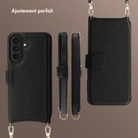 Selencia Étui Riva avec MagSafe et cordon de téléphone Samsung Galaxy A57 (5G) - Noir