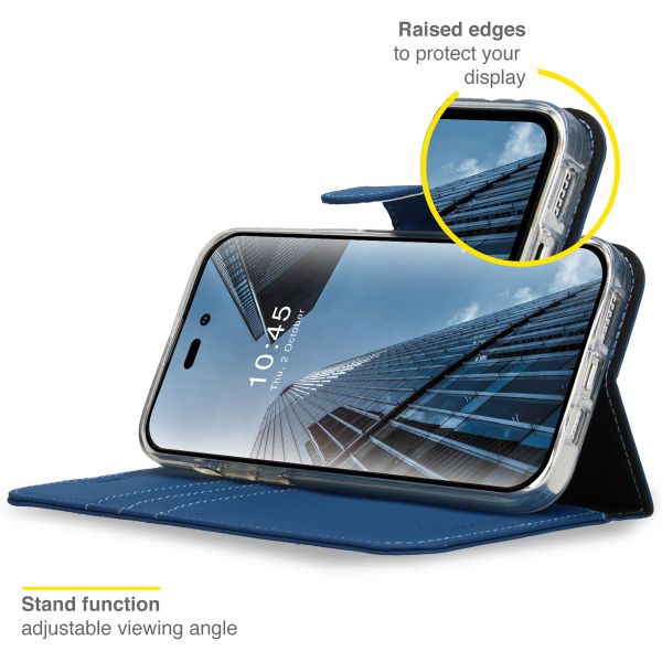 Accezz Étui de télephone Wallet Apple iPhone 14 Pro Max - Bleu foncé