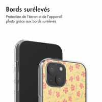 imoshion Coque design pour iPhone 15 - Sunny Yellow Petite Flowers