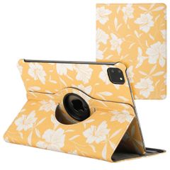 imoshion Coque tablette Design rotatif à 360° Apple iPad Pro 11 (2025) M5 / (2024) M4 - Yellow Flowers