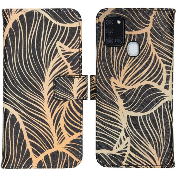 imoshion Coque silicone design Samsung Galaxy A21s - Golden Leaves