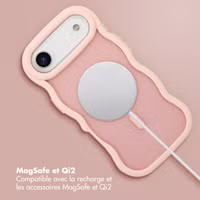 Selencia Coque arrière Wavy avec MagSafe Apple iPhone Air - Soft Pink
