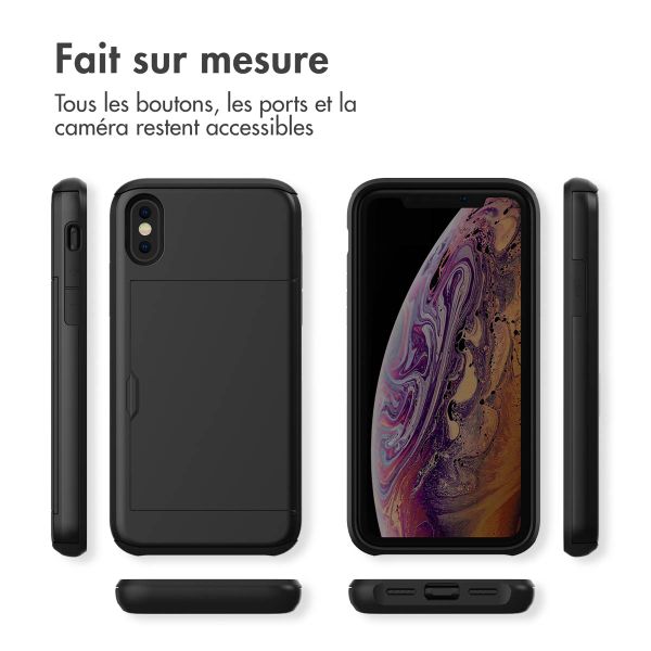 imoshion Coque arrière avec porte-cartes iPhone Xs / X - Noir