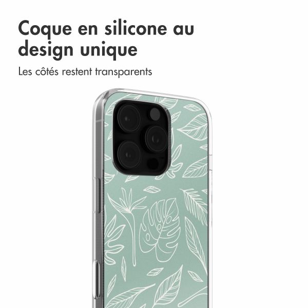 imoshion Coque Design Apple iPhone 16 Pro - Leaves Line-Art