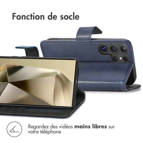 imoshion Étui de téléphone portefeuille Luxe Samsung Galaxy S25 Ultra - Bleu foncé