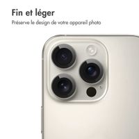 imoshion Lot de 2 protections d'objectif de caméra Apple iPhone 16 Pro / 16 Pro Max - Natural / Titanium