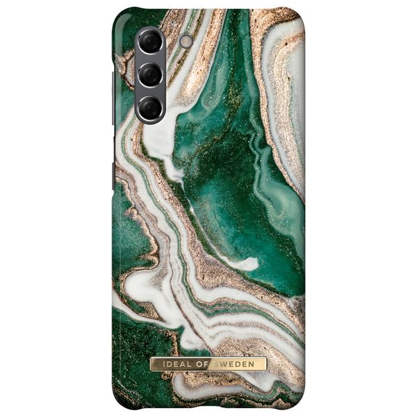 iDeal of Sweden Coque Fashion Samsung Galaxy S21 - Golden Jade Marble