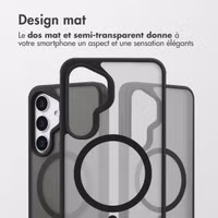 Accezz Coque Givrée Robuste avec MagSafe Samsung Galaxy S25 Plus - Noir