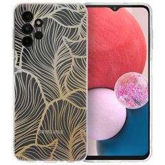 imoshion Coque Design Samsung Galaxy A13 (4G) - Golden Leaves Transparent
