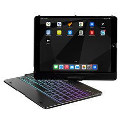 Accezz Étui de tablette Clavier QWERTY iPad 10.2 pouces (2019/2020/2021) / Air 5 (2022) / Air 4 (2020) / iPad Pro 10.5 (2017) - Noir