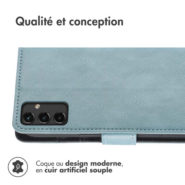 imoshion Étui de télephone portefeuille Samsung Galaxy A14 (5G/4G) - Bleu clair