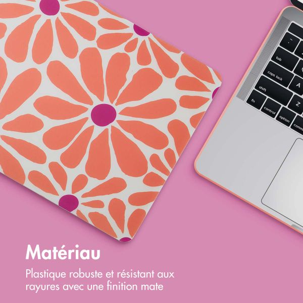 imoshion Coque Design Laptop MacBook Pro 14 pouces (2021) / Pro 14 pouces (2023) M3 chip - A2442 / A2779 / A2918 - Orange Flower Connect