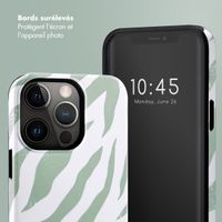 Selencia Coque arrière Vivid Apple iPhone 13 Pro - Colorful Zebra Sage Green