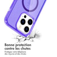 imoshion Coque Pailletée avec MagSafe Apple iPhone 13 Pro - Paillettes Violet