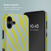 Selencia Coque arrière Vivid avec MagSafe Apple iPhone 16 - Zebra Winter Sky Titanium Yellow