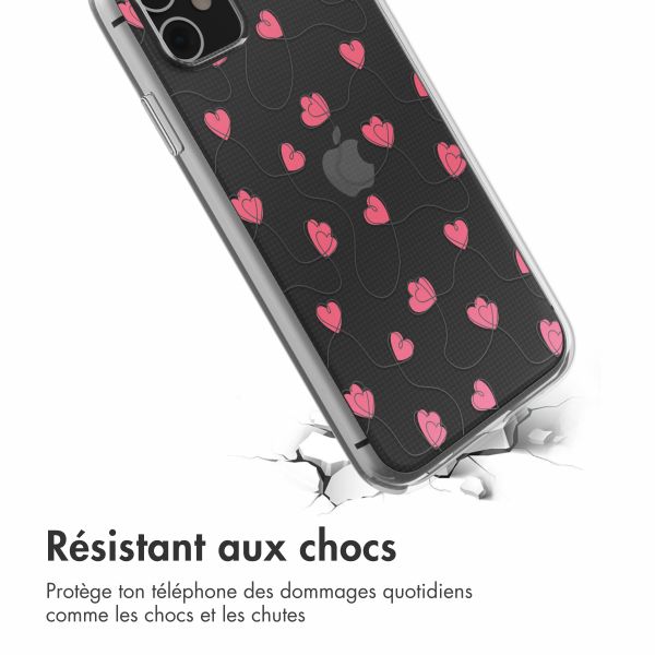 imoshion Coque design pour iPhone 11 - Dusty Rose Connected Hearts